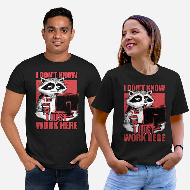 Raccoon Tired Work-Unisex-Basic-Tee-Studio Mootant