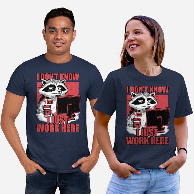 Raccoon Tired Work-Unisex-Basic-Tee-Studio Mootant