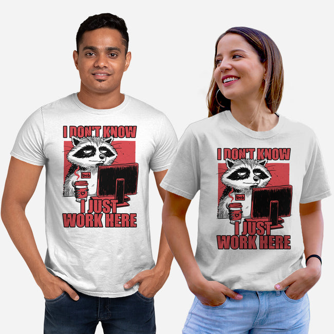 Raccoon Tired Work-Unisex-Basic-Tee-Studio Mootant