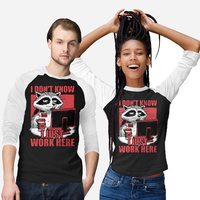 Raccoon Tired Work-Unisex-Baseball-Tee-Studio Mootant