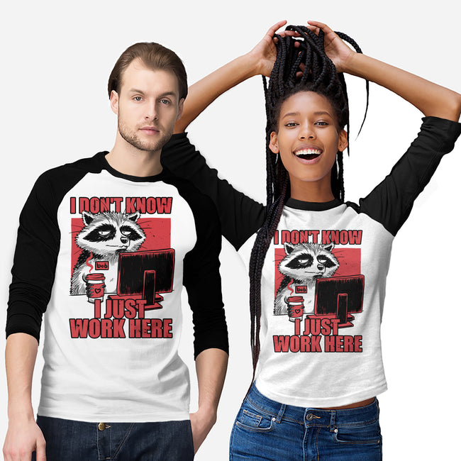 Raccoon Tired Work-Unisex-Baseball-Tee-Studio Mootant