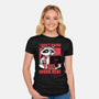 Raccoon Tired Work-Womens-Fitted-Tee-Studio Mootant
