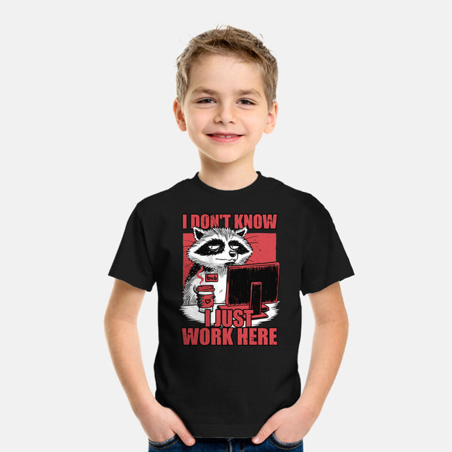 Raccoon Tired Work-Youth-Basic-Tee-Studio Mootant