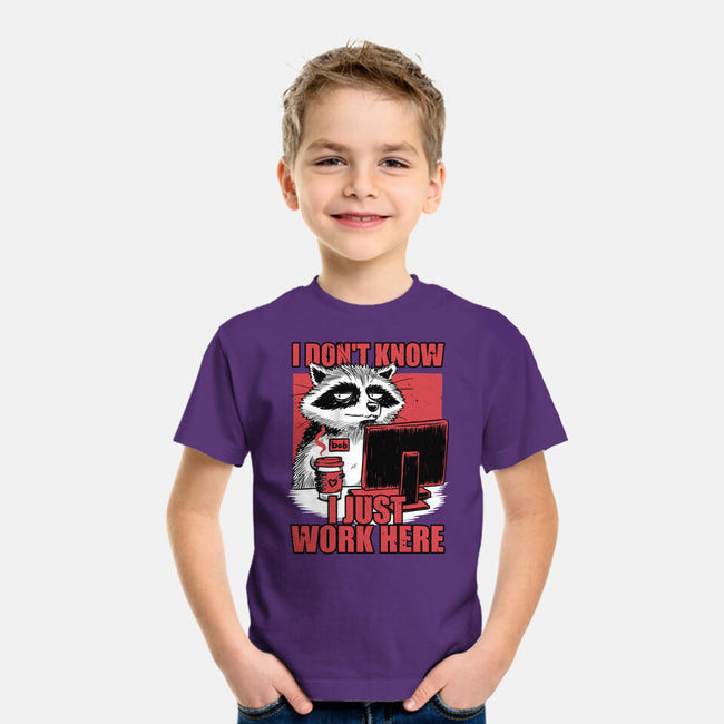 Raccoon Tired Work-Youth-Basic-Tee-Studio Mootant