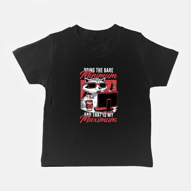 Raccoon Minimun Work-Baby-Basic-Tee-Studio Mootant