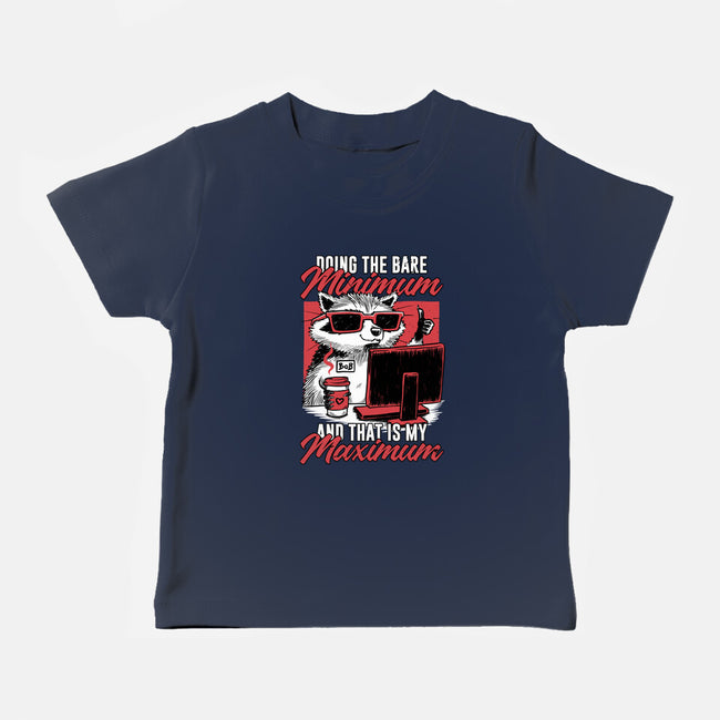 Raccoon Minimun Work-Baby-Basic-Tee-Studio Mootant