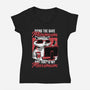Raccoon Minimun Work-Womens-V-Neck-Tee-Studio Mootant