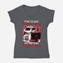 Raccoon Minimun Work-Womens-V-Neck-Tee-Studio Mootant