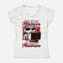 Raccoon Minimun Work-Womens-V-Neck-Tee-Studio Mootant