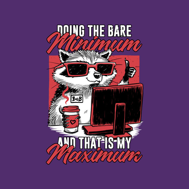 Raccoon Minimun Work-Womens-Fitted-Tee-Studio Mootant