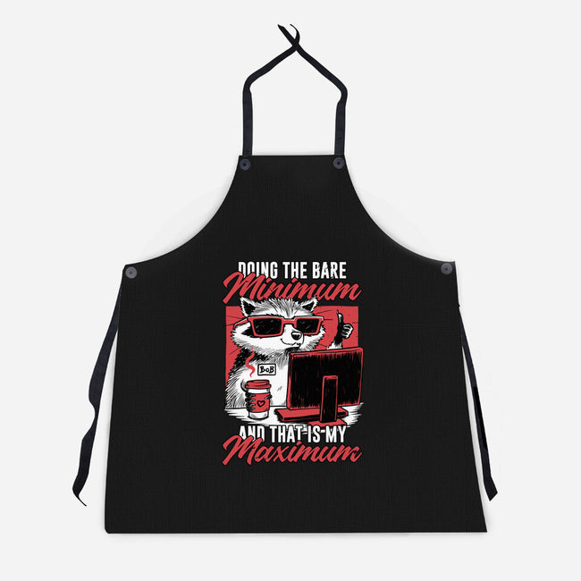 Raccoon Minimun Work-Unisex-Kitchen-Apron-Studio Mootant