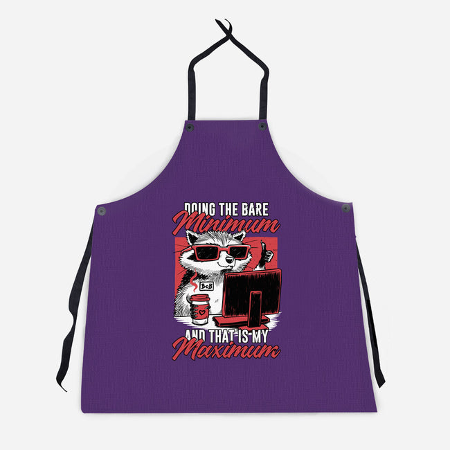 Raccoon Minimun Work-Unisex-Kitchen-Apron-Studio Mootant