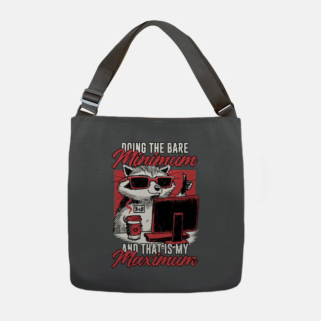 Raccoon Minimun Work-None-Adjustable Tote-Bag-Studio Mootant