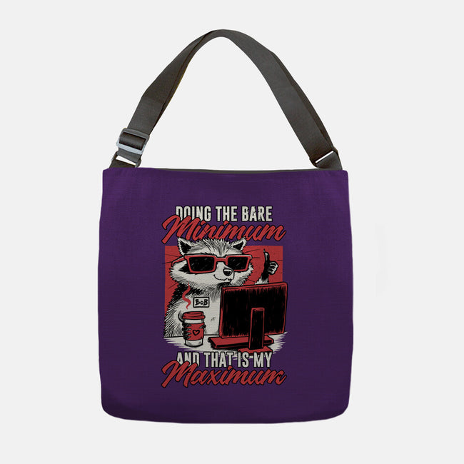 Raccoon Minimun Work-None-Adjustable Tote-Bag-Studio Mootant