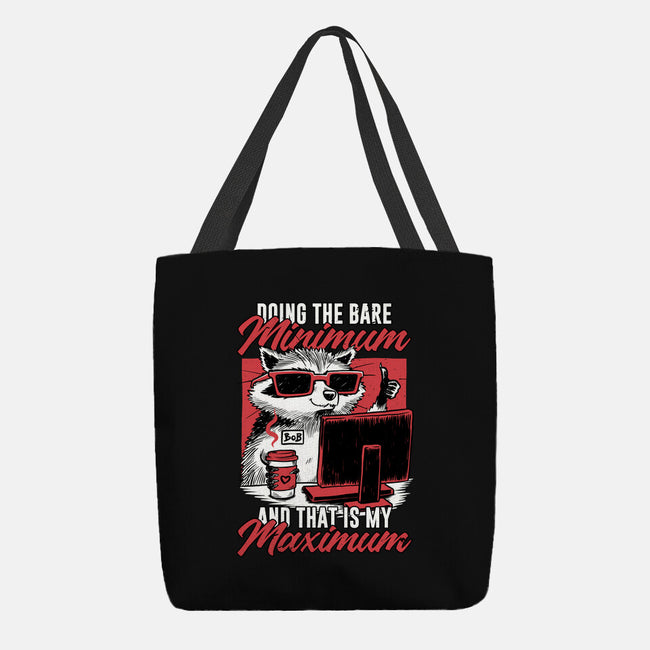 Raccoon Minimun Work-None-Basic Tote-Bag-Studio Mootant