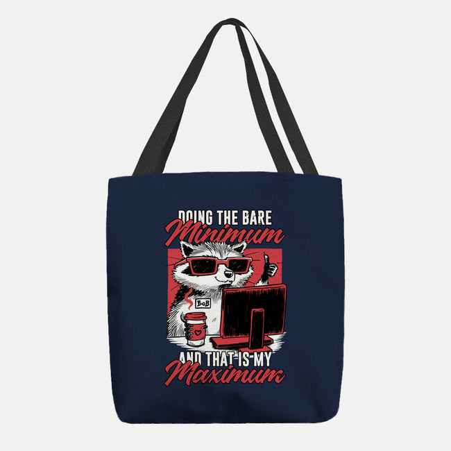 Raccoon Minimun Work-None-Basic Tote-Bag-Studio Mootant