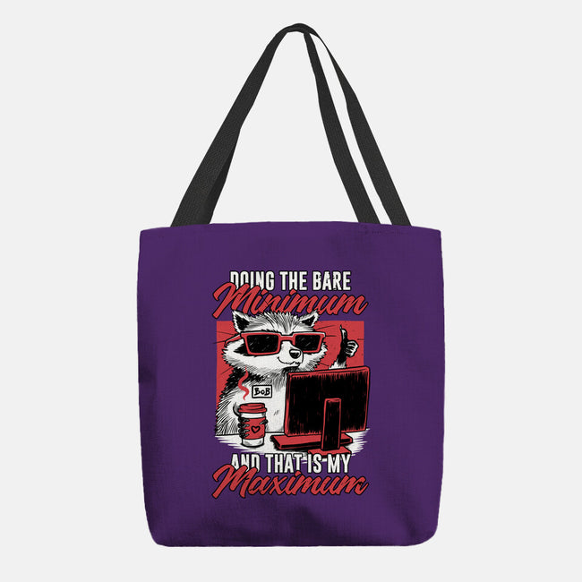Raccoon Minimun Work-None-Basic Tote-Bag-Studio Mootant