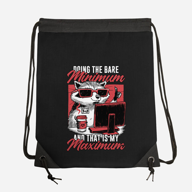 Raccoon Minimun Work-None-Drawstring-Bag-Studio Mootant