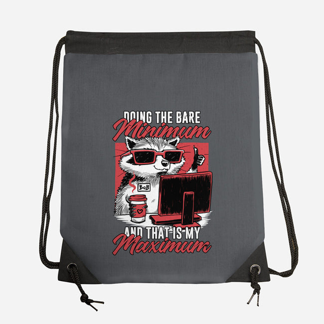 Raccoon Minimun Work-None-Drawstring-Bag-Studio Mootant