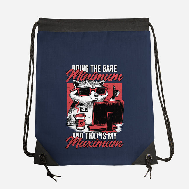Raccoon Minimun Work-None-Drawstring-Bag-Studio Mootant