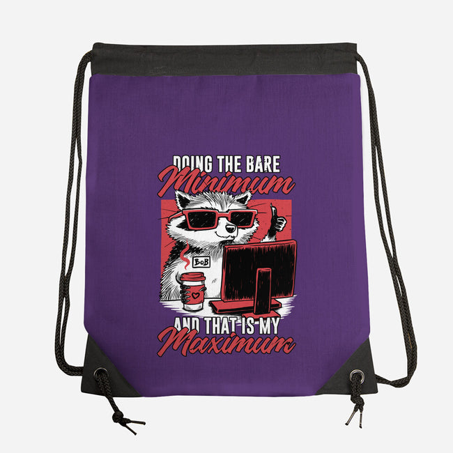 Raccoon Minimun Work-None-Drawstring-Bag-Studio Mootant