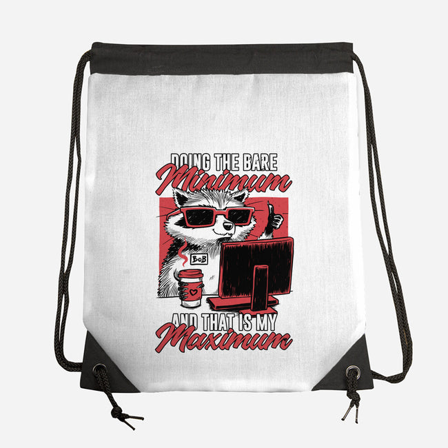 Raccoon Minimun Work-None-Drawstring-Bag-Studio Mootant