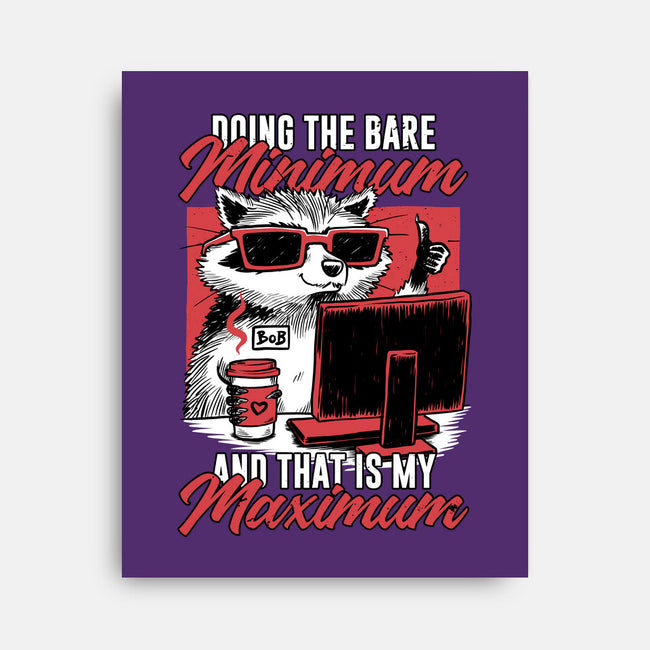 Raccoon Minimun Work-None-Stretched-Canvas-Studio Mootant