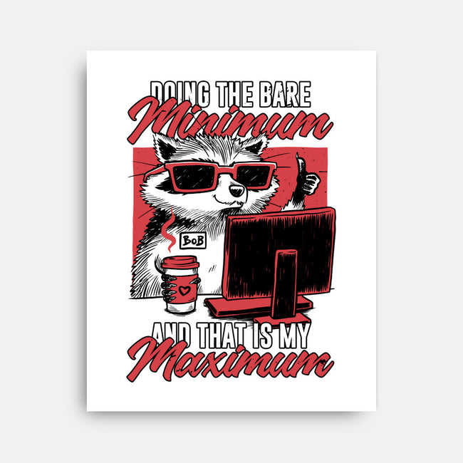 Raccoon Minimun Work-None-Stretched-Canvas-Studio Mootant