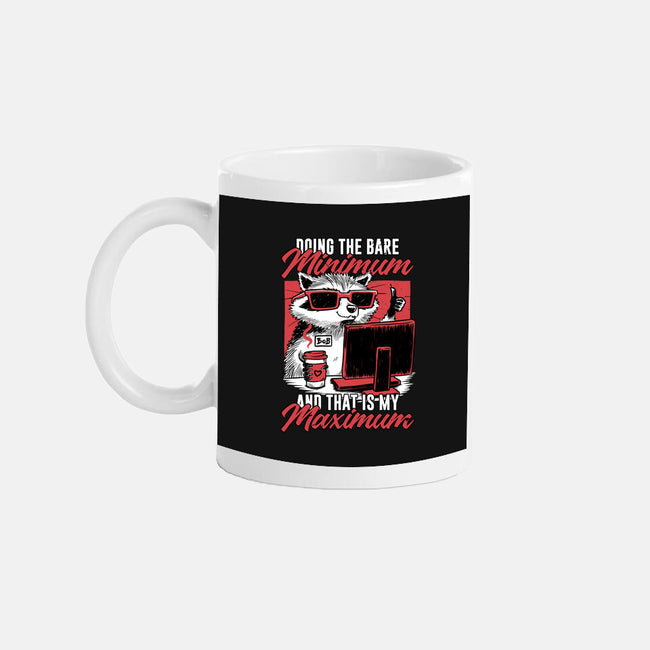 Raccoon Minimun Work-None-Mug-Drinkware-Studio Mootant