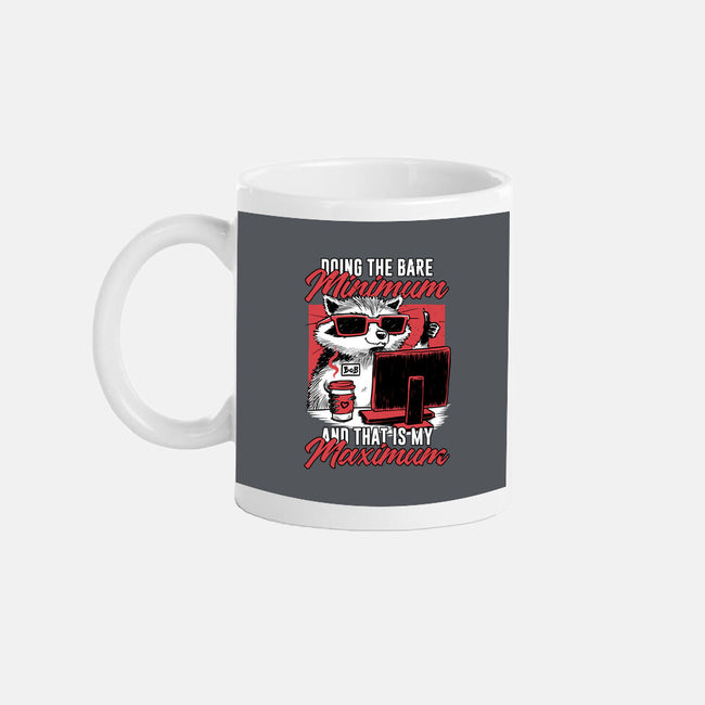 Raccoon Minimun Work-None-Mug-Drinkware-Studio Mootant