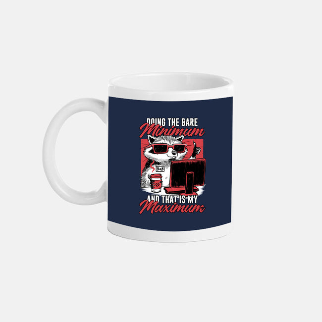 Raccoon Minimun Work-None-Mug-Drinkware-Studio Mootant