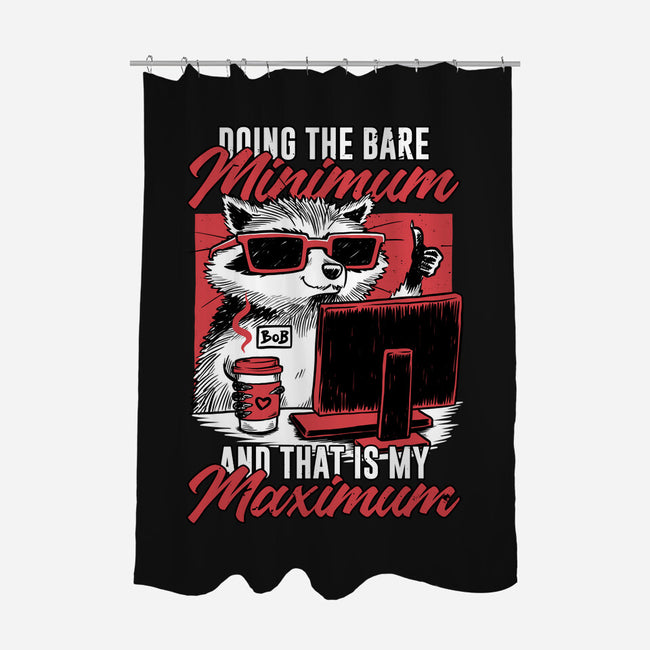 Raccoon Minimun Work-None-Polyester-Shower Curtain-Studio Mootant