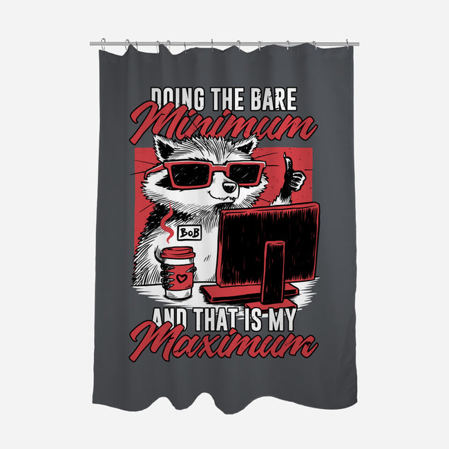 Raccoon Minimun Work-None-Polyester-Shower Curtain-Studio Mootant