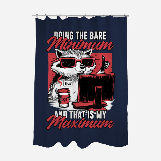 Raccoon Minimun Work-None-Polyester-Shower Curtain-Studio Mootant