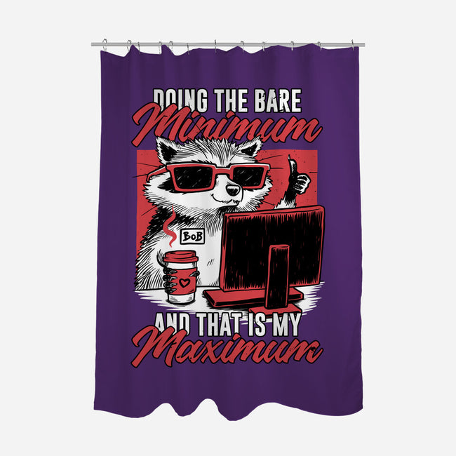 Raccoon Minimun Work-None-Polyester-Shower Curtain-Studio Mootant