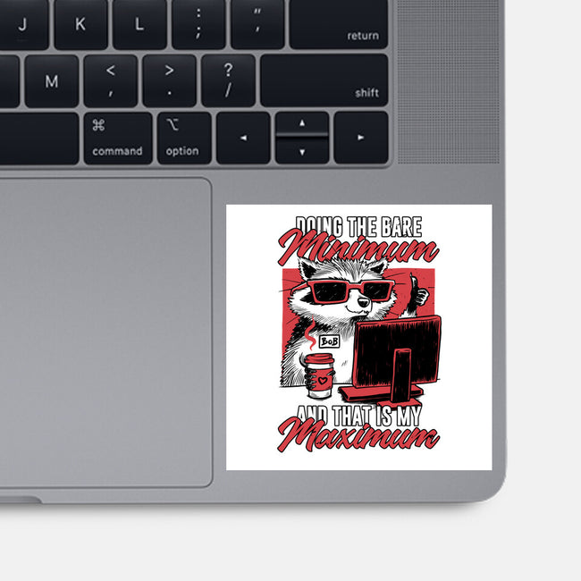 Raccoon Minimun Work-None-Glossy-Sticker-Studio Mootant