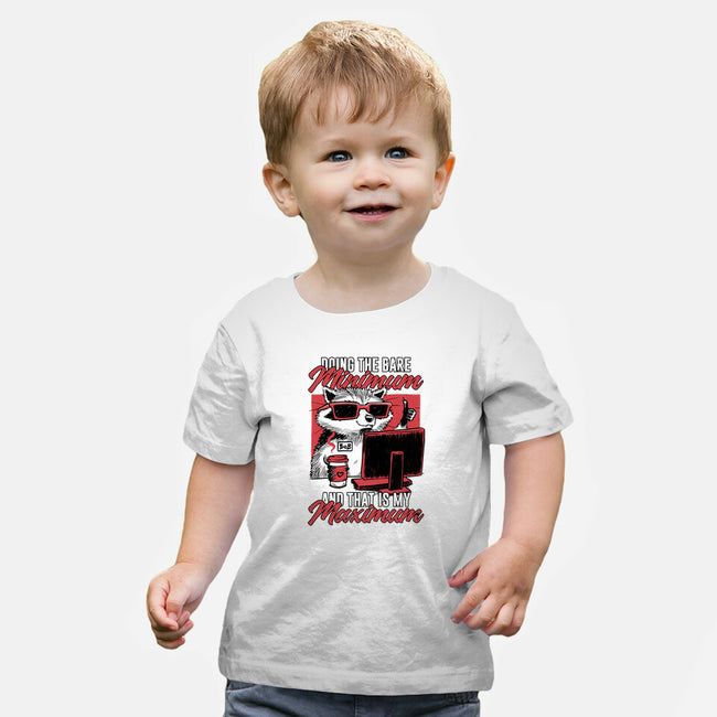 Raccoon Minimun Work-Baby-Basic-Tee-Studio Mootant