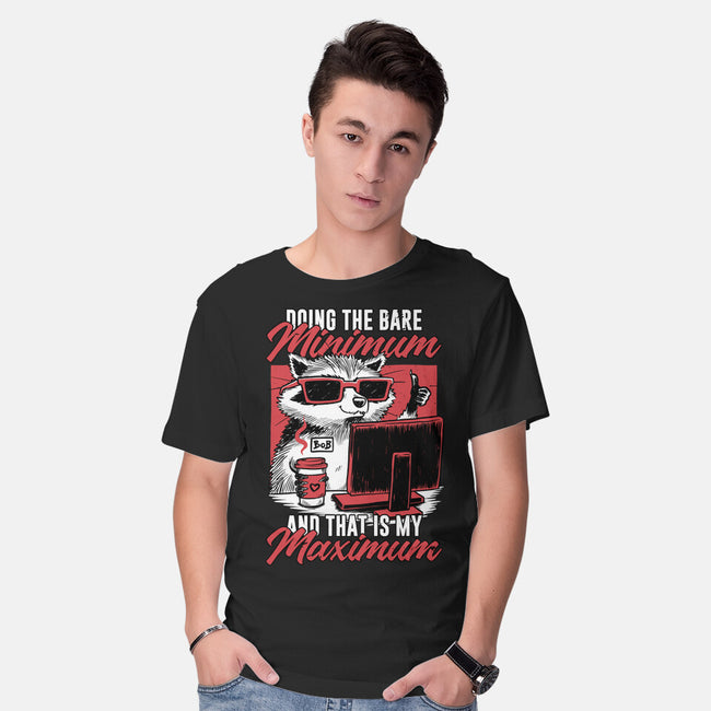 Raccoon Minimun Work-Mens-Basic-Tee-Studio Mootant