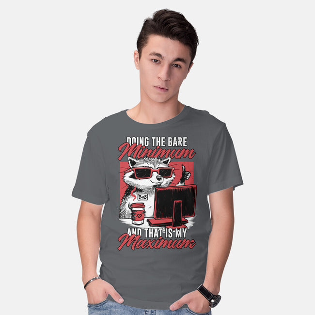 Raccoon Minimun Work-Mens-Basic-Tee-Studio Mootant