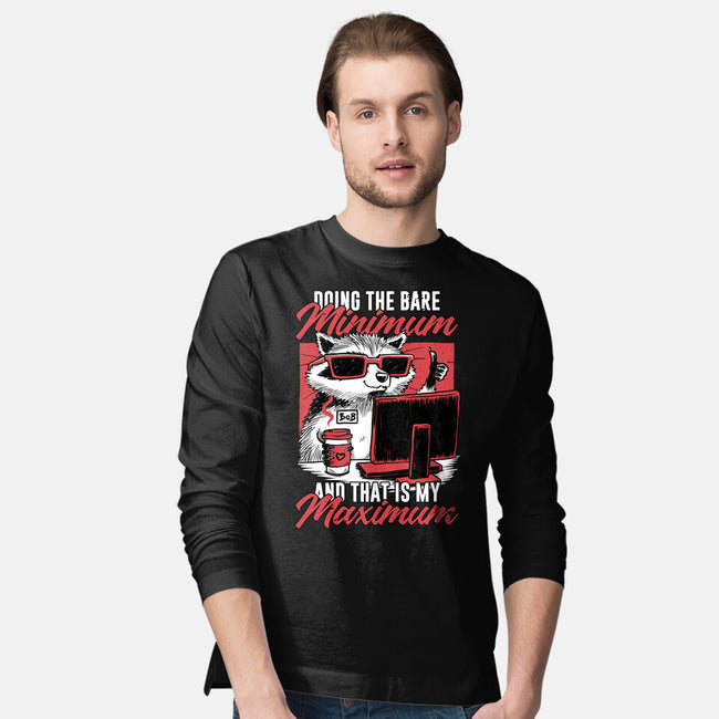 Raccoon Minimun Work-Mens-Long Sleeved-Tee-Studio Mootant