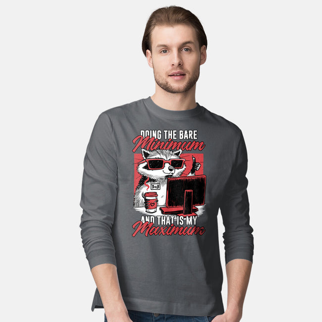Raccoon Minimun Work-Mens-Long Sleeved-Tee-Studio Mootant