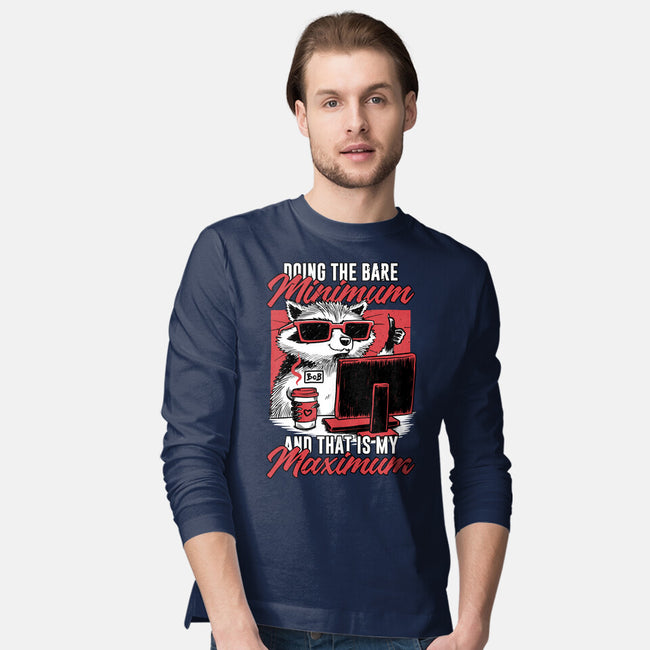Raccoon Minimun Work-Mens-Long Sleeved-Tee-Studio Mootant
