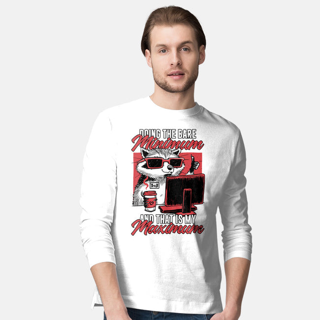 Raccoon Minimun Work-Mens-Long Sleeved-Tee-Studio Mootant