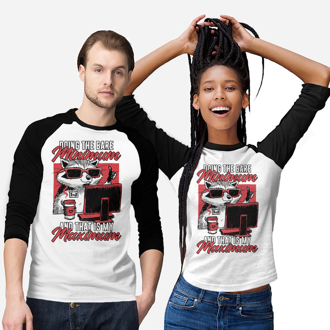 Raccoon Minimun Work-Unisex-Baseball-Tee-Studio Mootant