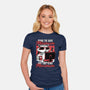 Raccoon Minimun Work-Womens-Fitted-Tee-Studio Mootant