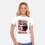 Raccoon Minimun Work-Womens-Fitted-Tee-Studio Mootant