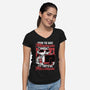 Raccoon Minimun Work-Womens-V-Neck-Tee-Studio Mootant