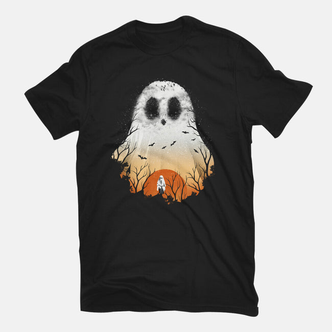 Spooky Night Landscape-Womens-Fitted-Tee-dandingeroz