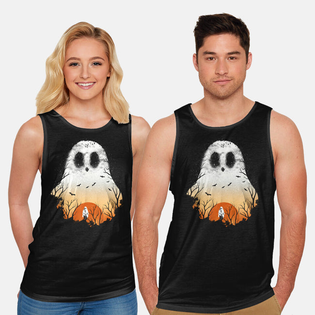 Spooky Night Landscape-Unisex-Basic-Tank-dandingeroz