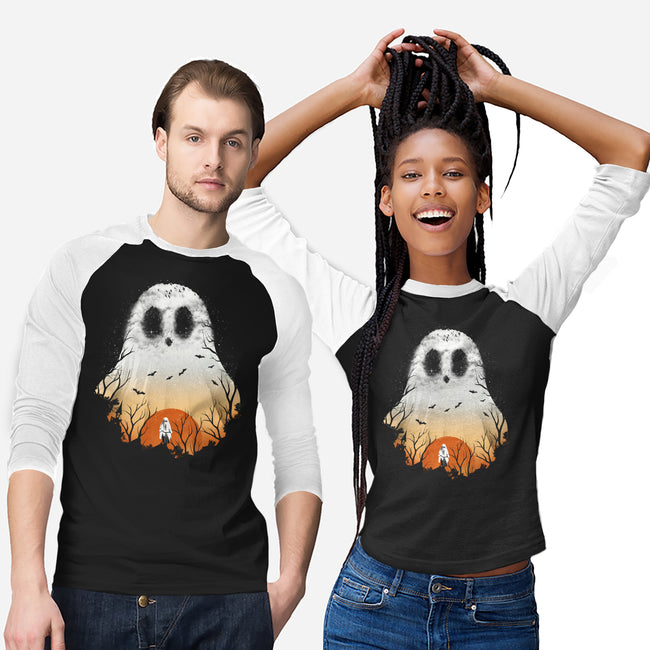 Spooky Night Landscape-Unisex-Baseball-Tee-dandingeroz